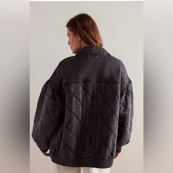 Free People Juno Jacket in Black Size Large NWT - Picture 1 of 15